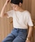 きれいめコットンベーシックTシャツ(5分袖)