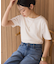 きれいめコットンベーシックTシャツ(5分袖)