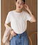 きれいめコットンベーシックTシャツ(5分袖)