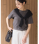きれいめコットンベーシックTシャツ(5分袖)