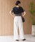 きれいめコットンベーシックTシャツ(5分袖)