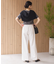 きれいめコットンベーシックTシャツ(5分袖)