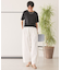 きれいめコットンベーシックTシャツ(5分袖)