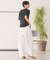 きれいめコットンベーシックTシャツ(5分袖)