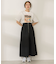 撥水加工 フロントZIPフレアスカート