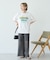 配色ロゴプリントTシャツ