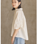 接触冷感ギャザーリボンスリーブ半袖シャツ