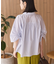 接触冷感ギャザーリボンスリーブ半袖シャツ