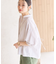 接触冷感ギャザーリボンスリーブ半袖シャツ