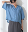 接触冷感シアー開襟半袖シャツ