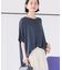 接触冷感サイドスリットニットプルオーバー
