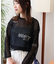 【WEB限定】ランダムロゴメッシュロングTシャツ/チュニック