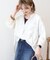 金ボタンバックシャンロングシャツ/チュニック