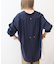 金ボタンバックシャンロングシャツ/チュニック