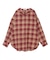 チェックフードシャツ