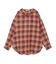 チェックフードシャツ
