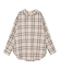 チェックフードシャツ