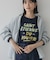 手書き風ロゴロングTシャツ/チュニック