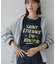 手書き風ロゴロングTシャツ/チュニック