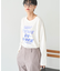 手書き風ロゴロングTシャツ/チュニック