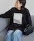 ボックス箔プリントロングTシャツ