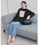ボックス箔プリントロングTシャツ