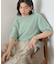 フェザー半袖ニットプルオーバー