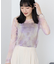 ニュアンス柄プリントシアープルオーバー