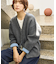VネックWフェイスニットカーディガン【WEB限定カラー有り】
