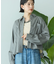 Wポケットフェイクレザーシャツ