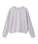 ソフトコットンスウェットライクニットトップス