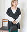 ラメ入りVネックニットベスト