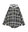 フード付きシャギーチェックシャツ