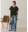 裾フリンジニットショートベスト