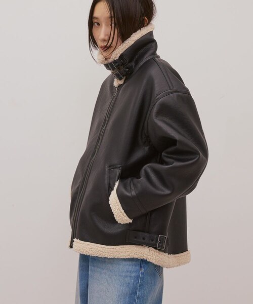 ジャケット・アウター American Men's American Flight Jacket - Avirex Green Bomber Real Sheepskin