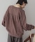 バックギャザー裏毛プルオーバー