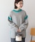 バイカラーニットプルオーバー【WEB限定カラー有り】