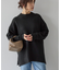 サイドスリットハイネックニットプルオーバー