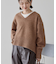 ワイドリブVネックプルオーバー