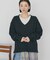 Vネックスムース起毛プルオーバー