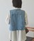 ショート丈デニムベスト