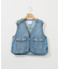 ショート丈デニムベスト