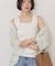 スクエアネックリブタンクトップ