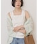 スクエアネックリブタンクトップ