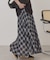 【選べる丈】チェックシアープリーツスカート