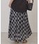【選べる丈】チェックシアープリーツスカート
