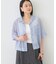 シアーショート丈開襟シャツ