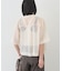シアーショート丈開襟シャツ