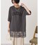 カレッジロゴレースドッキングTシャツ