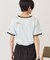 ランダムロゴ刺繍リンガーTシャツ